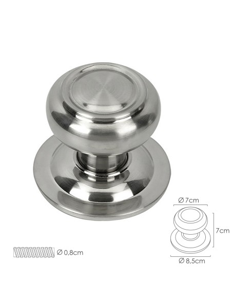 Pomo Puerta Seta Color Inox Oryx