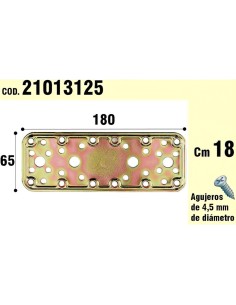 Soporte Para Madera Placa Bicromatada 65x180 mm.