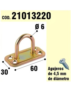 Soporte Para Madera Anilla  Bicromatado Ø 6 mm.
