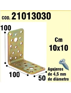 Soporte Para Madera Ángulo  50x 100x 100 mm.