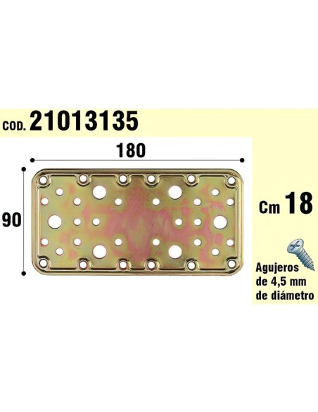 Soporte Para Madera Placa Bicromatada 90x180 mm.
