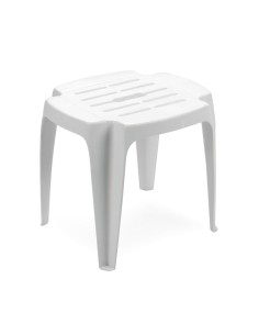 Taburete Resina Blanco 42x37x38 cm.