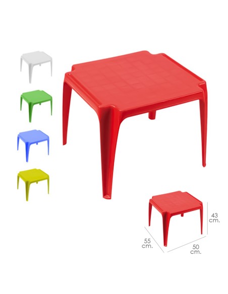 Mesa Resina Infantil Colores Surtidos