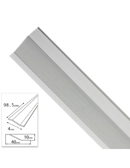 Tapajuntas Adhesivo Para Ceramica Metal Plata   98,5 cm.