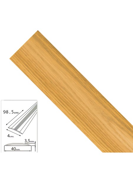 Tapajuntas Adhesivo Para Moquetas Metal Roble   98,5 cm.