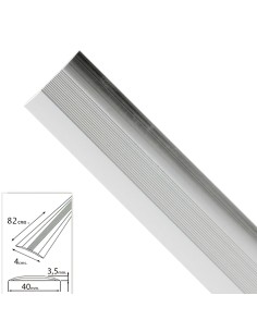 Tapajuntas Adhesivo Para Moquetas Metal Plata   82,0 cm.