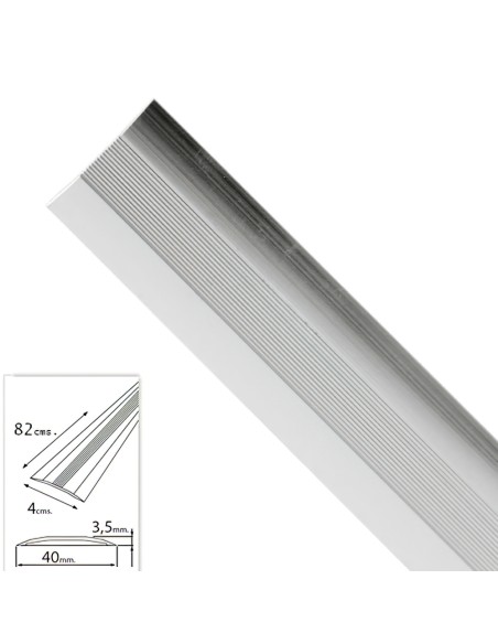 Tapajuntas Adhesivo Para Moquetas Metal Plata   82,0 cm.