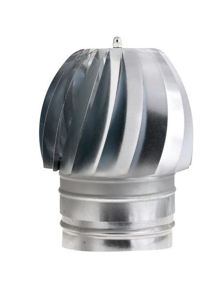 Wolfpack Sombrero Extractor Galvanizado para Estufa, Chimenea, Extracción de Humos, Para tubo Ø 200 mm.