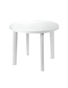 Mesa Resina Blanca Diametro 90 cm.