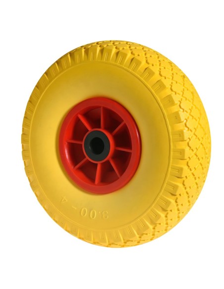 Rueda carretilla almacen WOLFPACK maciza llanta plastico D-20mm 11112415