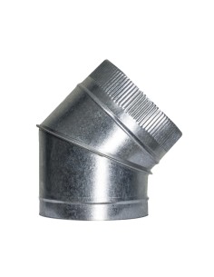 Codo chimenea EXOJO Exogalva simple galvanizado 250mm 45º...