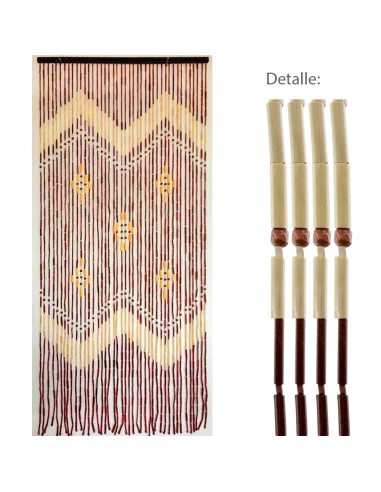 Cortina Puerta 42 Tiras Bambu 90x200 cm.