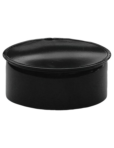 Tapa Tubo Estufa Negro Vitrificada 150 mm.