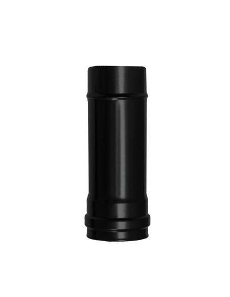 Wolfpack Tubo de Estufa Pellet Acero Vitrificado Negro Ø 80 mm. Longitud 25 cm. Estufas de Leña, Chimenea, Alta resistencia,
