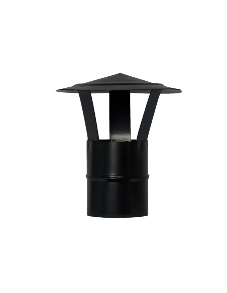 Wolfpack Sombrero Vitrifiado Para Estufa Pellet, Leña, Chimenea, Extracción De Humos, Para Tubo Ø 80 mm.