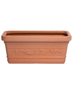 Macetero rectangular resina SATURNIA color Terracota...