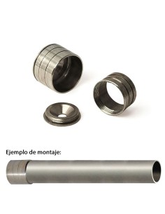 Soporte Barra Armario A Pared Ø 12 mm. Enchufe Laton...