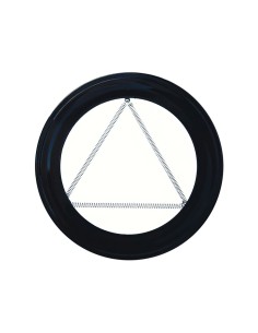 Plafon Embellecedor Estufa Pellet Vitrificado Negro 80 mm.