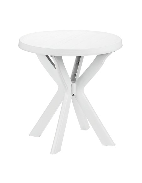 Mesa Resina Blanca Redonda Ø 70 x 72 cm. (Alt)