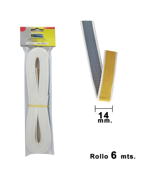 Cinta Persiana Wolfpack Bicolor 14 mm. Rollo 6 metros