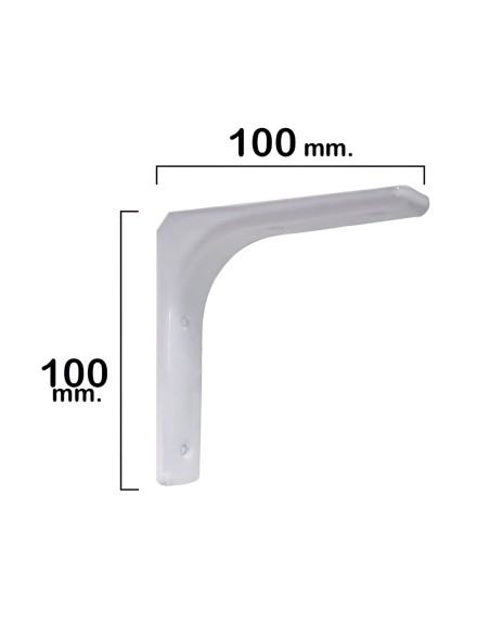 Palomilla Reforzada Blanca   100x100 mm.