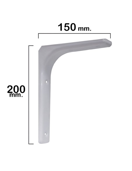 Palomilla Reforzada Blanca   200x150 mm.