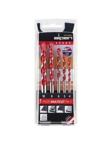 Estuche Brocas Alpen Multiusos / Universal Cilindrica   5 Piezas