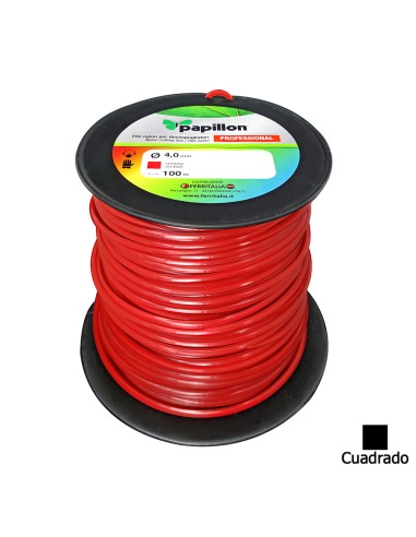 Hilo Nylon Cuadrado Profesional  Ø 4,0 mm (Bobina 100 Metros)