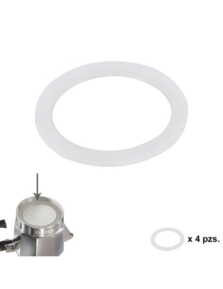 Junta Goma Silicona Cafetera Aluminio Classic / Inducción 3 Tazas (4 Unidades)