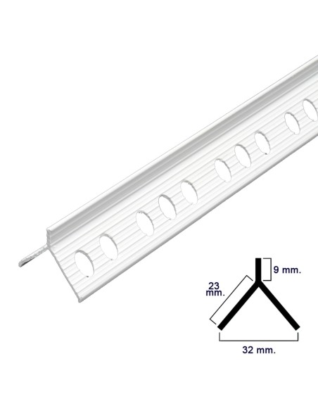 Guardavivos Pvc Flecha Para Mortero Barra 2,5 Metros