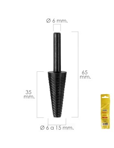 Fresa Rotativa Para Metal Conica Ø 6 a 15 mm. Para...