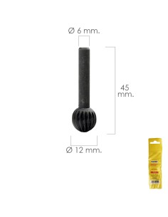 Fresa Rotativa Para Metal Esferica Ø 12 mm. Para Taladro...