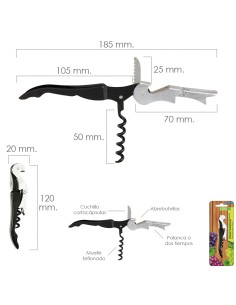 Sacacorchos Camarero Profesional Dos Tiempos Con...