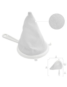 Colador Tela Franela Armazón de Plastico Ø 14 cm. Con 2...