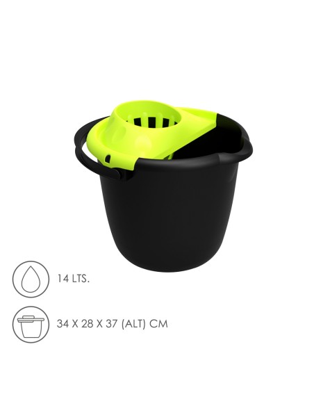 Cubo fregona ORIYX redondo 14lt con escurridor 05476000