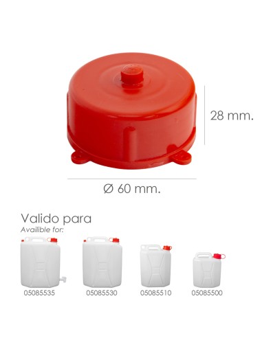 Tapon Para Bidon Alimentario  5 / 10 / 20 Litros