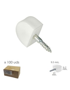 Soporte Estanteria Tornillo Pequeño Blanco (Caja 100...
