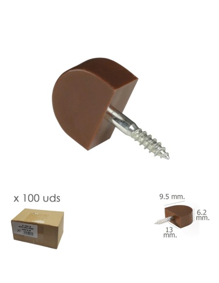 Soporte Estanteria Tornillo Pequeño Marron (Caja 100 unidades)