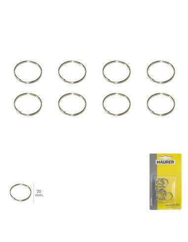 Anilla Llavero Ø 20 mm (Blister 8 piezas)