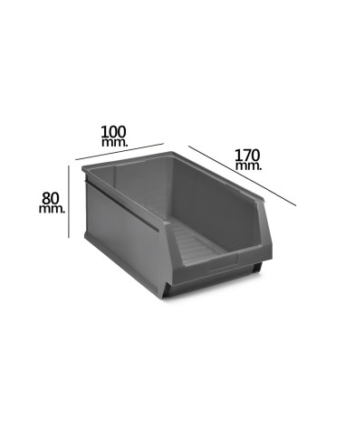 Gaveta Apilable Almacenamiento Gris Nº51 170x100x80 mm.  (1/6)