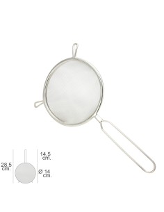 Colador Acero Inoxidable Basic Ø 14 x 28,5 (Alt.) cm.