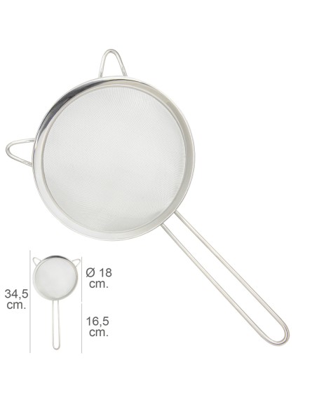 Colador Acero Inoxidale Plus Ø 18 x 34,5 cm.