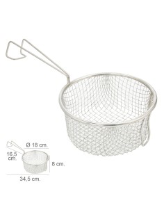 Cesta Freir Acero Inoxidable Con Mango Ø 18 cm.