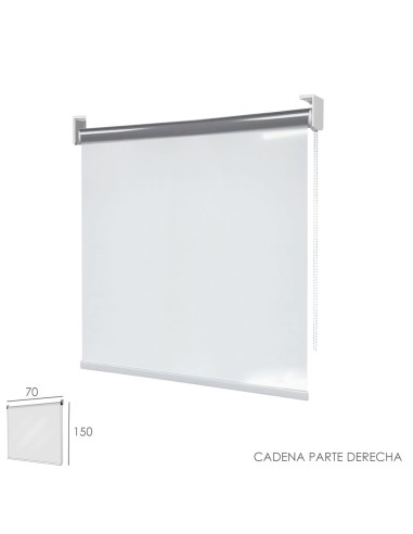 Mampara Cortina Enrollable PVC Transparente, Medidas 70 x 150 cm. Cadena Lado Derecho