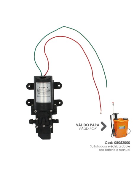 Motor Para Sulfatadora 08052000 Sulfatadora Electrica A Bateria 12 V / 8 Amperios