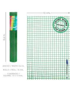 Malla Electrosoldada Plastificada Corral 13x13 / Altura...