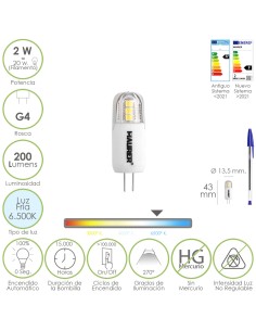 Bombilla Led Dicroica Rosca G4. 2 Watt. Equivale A 20...