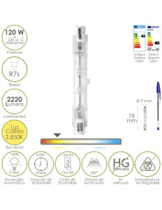 Bombilla Halogena Para Focos Rosca R7S. 120 Watt. 2220...