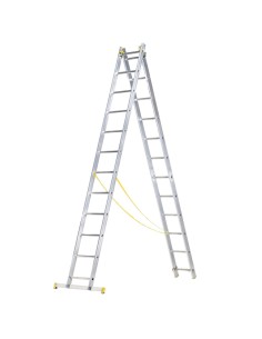 Escalera Aluminio 2 Tramos 12+12 Peldaños. Plegable,...