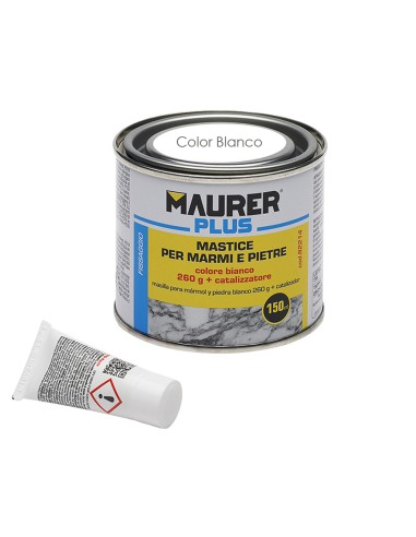 Masilla para marmol/piedra MAURER 150ml color blanca 14075085